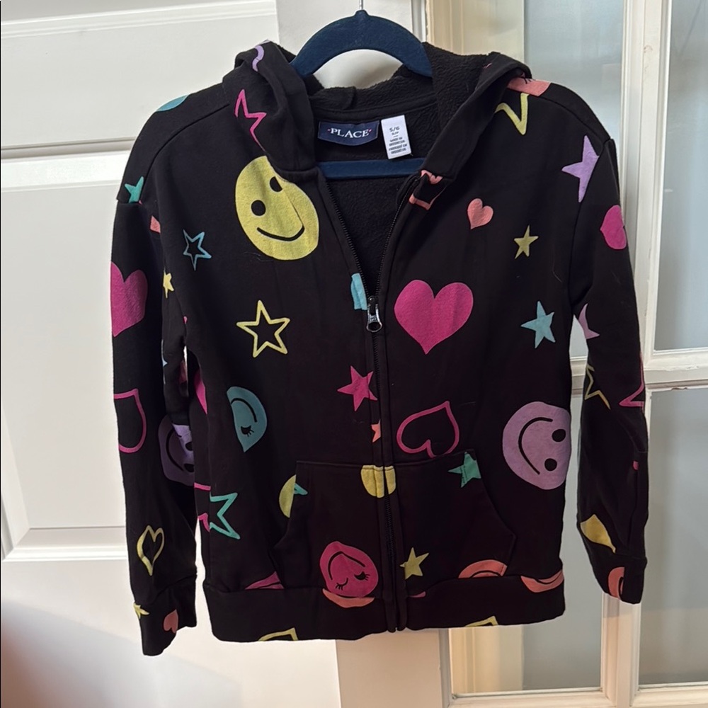 Colorful Emoji Print Hoodie